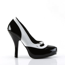 Load image into Gallery viewer, CUTIEPIE-13 Pin Up Glamour 4.5&quot; Heel Black White Platforms