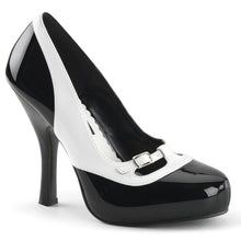 Load image into Gallery viewer, CUTIEPIE-13 Pin Up Glamour 4.5&quot; Heel Black White Platforms