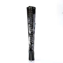 Load image into Gallery viewer, DAGGER-3063 Devious Fetish 6&quot; Heel Black Patent Kinky Boots