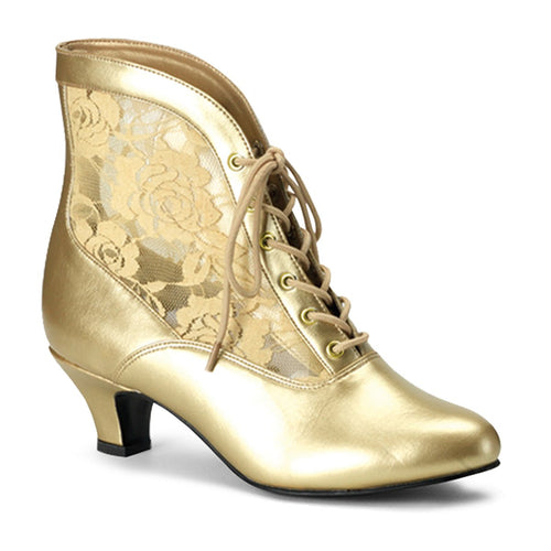 DAME-05 Funtasma 2 Inch Heel Gold Women's Boots