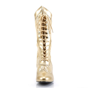 DAME-115 Funtasma 2 Inch Heel Gold Women's Boots