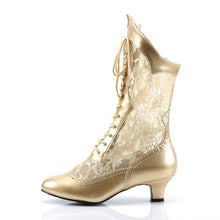 Load image into Gallery viewer, DAME-115 Funtasma 2 Inch Heel Gold Women&#39;s Boots