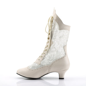 DAME-115 Funtasma 2 Inch Heel Ivory Pu Women's Boots