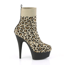 Load image into Gallery viewer, DELIGHT-1002LP 6&quot; Heel Tan Leopard Print Pole Dancer Shoes