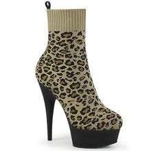 Load image into Gallery viewer, DELIGHT-1002LP 6&quot; Heel Tan Leopard Print Pole Dancer Shoes