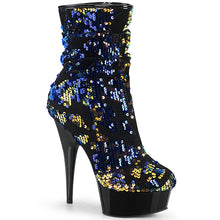 Load image into Gallery viewer, DELIGHT-1004 6&quot; Heel Blue Iridescent Sequins Strippers Shoes