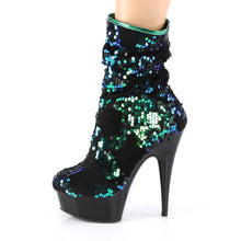 Load image into Gallery viewer, DELIGHT-1004 6&quot; Heel Green Iridescent Sequins Strippers Shoe