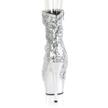 Load image into Gallery viewer, DELIGHT-1008SQ 6&quot; Heel Silver Sequins Pole Dancing Platforms