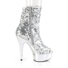 Load image into Gallery viewer, DELIGHT-1008SQ 6&quot; Heel Silver Sequins Pole Dancing Platforms