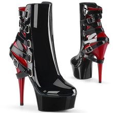 Load image into Gallery viewer, DELIGHT-1012 6&quot; Heel Black and Red Pole Dancing Platforms