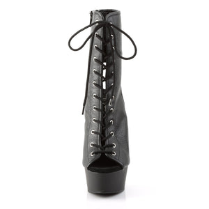 DELIGHT-1016 Pleaser 6 Inch Heel Black Pole Dancer Platforms