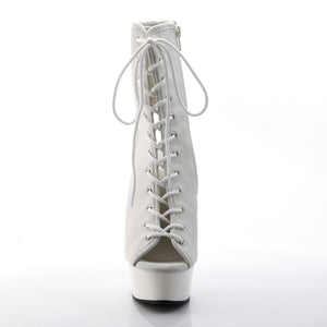 DELIGHT-1016 Pleaser 6 Inch Heel White Pole Dancer Platforms