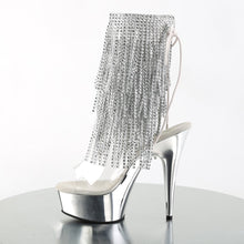 Load image into Gallery viewer, DELIGHT-1017RSF 6&quot; Heel Clear Silver Chrome Strippers Shoes