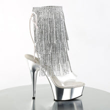 Load image into Gallery viewer, DELIGHT-1017RSF 6&quot; Heel Clear Silver Chrome Strippers Shoes