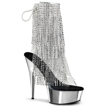 Load image into Gallery viewer, DELIGHT-1017RSF 6&quot; Heel Clear Silver Chrome Strippers Shoes