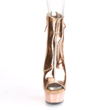 Load image into Gallery viewer, DELIGHT-1018 6&quot; Heel Rose Gold Metallic Pole Dancer Boots