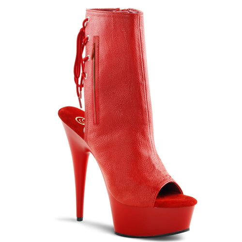 DELIGHT-1018 Pleaser 6 Inch Heel Red Pole Dancing Platforms