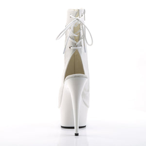 DELIGHT-1018 Pleaser 6 Inch Heel White Pole Dancer Platforms