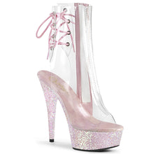 Load image into Gallery viewer, DELIGHT-1018C Pleaser 6&quot; Heel Clear Opal Glitter Sexy Shoes