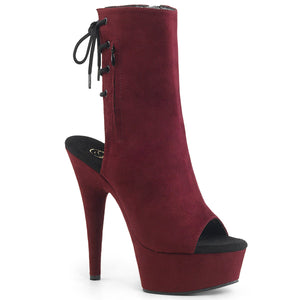 DELIGHT-1018FS 6" Heel Burgundy Pole Dancing Platforms