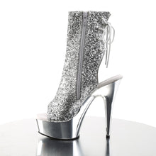 Load image into Gallery viewer, DELIGHT-1018G 6&quot; Heel Silver Glitter Pole Dancing Platforms