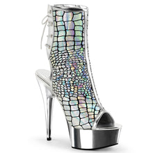 Load image into Gallery viewer, DELIGHT-1018HG 6&quot; Heel Silver Hologram Pole Dancer Platforms