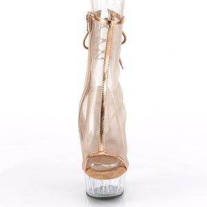 DELIGHT-1018MSH 6" Rose Gold Metallic Pole Dancer Platforms