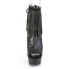 Load image into Gallery viewer, DELIGHT-1018RSF Pleaser 6 Inch Heel Black Pole Dance Shoes