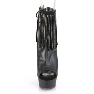 DELIGHT-1018RSF Pleaser 6 Inch Heel Black Pole Dance Shoes