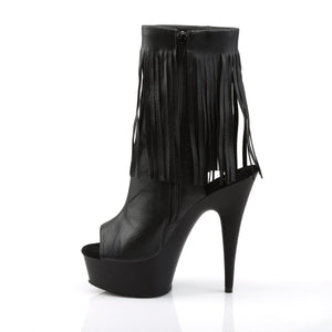 DELIGHT-1019 Pleaser 6 Inch Heel Black Pole Dancer Platforms