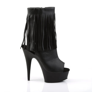 DELIGHT-1019 Pleaser 6 Inch Heel Black Pole Dancer Platforms