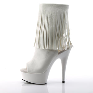 DELIGHT-1019 Pleaser 6 Inch Heel White Pole Dancer Platforms