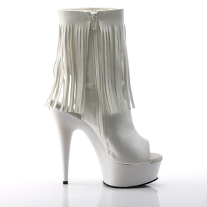 DELIGHT-1019 Pleaser 6 Inch Heel White Pole Dancer Platforms