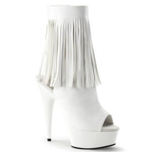 DELIGHT-1019 Pleaser 6 Inch Heel White Pole Dancer Platforms