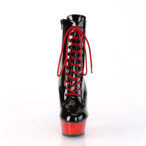 DELIGHT-1020 6" Black with Red Chrome Pole Dancer Platforms