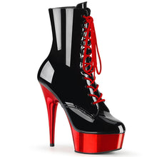 Load image into Gallery viewer, DELIGHT-1020 6&quot; Black with Red Chrome Pole Dancer Platforms