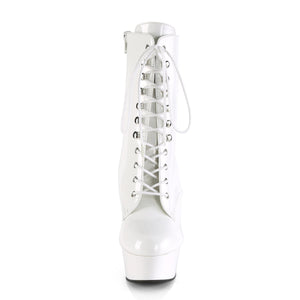 DELIGHT-1020 6 Inch Heel White Patent Pole Dancing Platforms