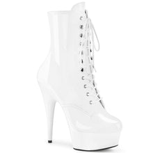 Load image into Gallery viewer, DELIGHT-1020 6 Inch Heel White Patent Pole Dancing Platforms