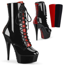 Load image into Gallery viewer, DELIGHT-1020FH 6&quot; Heel Black Patent Pole Dancing Platforms