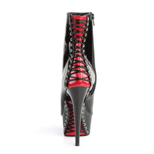 Load image into Gallery viewer, DELIGHT-1025 6&quot; Heel Black and Red Pole Dancing Platforms