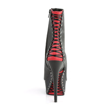 Load image into Gallery viewer, DELIGHT-1025 Pleaser 6&quot; Heel Black-Red Pole Dancing Platform