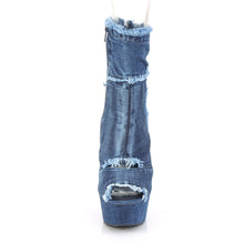 Load image into Gallery viewer, DELIGHT-1030 6&quot; Heel Denim Blue Pole Dancing Platforms