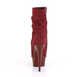 DELIGHT-1031 Pleaser 6 Inch Heel Burgundy Pole Dance Shoes