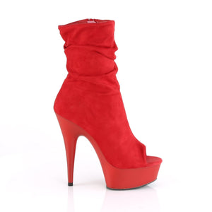 DELIGHT-1031 Pleaser 6 Inch Heel Red Pole Dancing Platforms