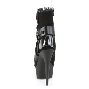 DELIGHT-1034 Pleaser 6 Inch Heel Black Pole Dancer Platforms