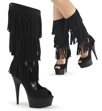 Load image into Gallery viewer, DELIGHT-1065 6&quot; Heel Black Suede Pole Dancing Platforms