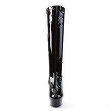 Load image into Gallery viewer, DELIGHT-2000 6&quot; Heel Black Stretch Patent Pole Dancer Boots