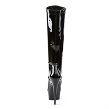 Load image into Gallery viewer, DELIGHT-2000 6&quot; Heel Black Stretch Patent Pole Dancer Boots