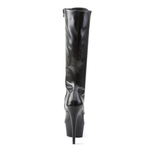 DELIGHT-2023 Pleaser 6 Inch Heel Black Pole Dancer Platforms