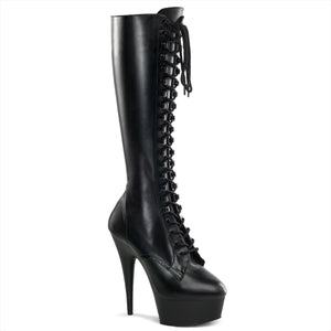 DELIGHT-2023 Pleaser 6 Inch Heel Black Pole Dancer Platforms